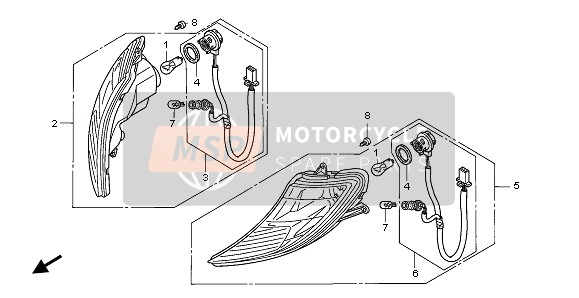 Honda SH125R 2008 Indicateur pour un 2008 Honda SH125R